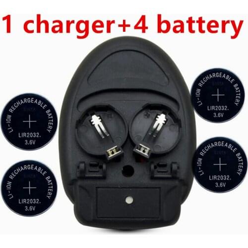 1PCS charger + 4PCSLIR2032, LIR2025 ML2032 ML2025 CR2032 coin battery charger EU plug button excellence