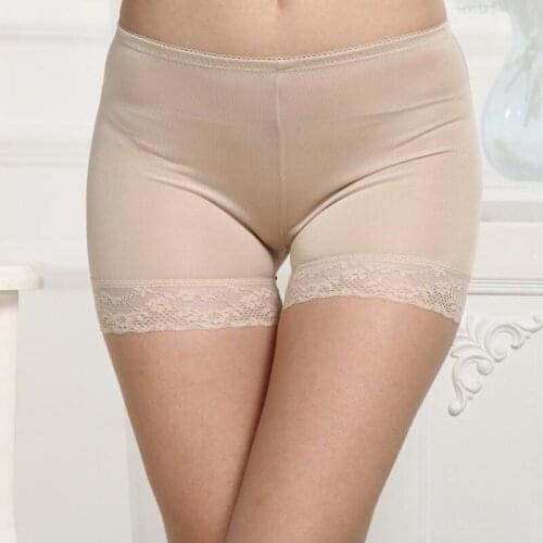 100% Nature Silk Safety Short Pants Anti exposure Silk Petticoats Pants safety Real silk Pajama Sleep Pants TG-030