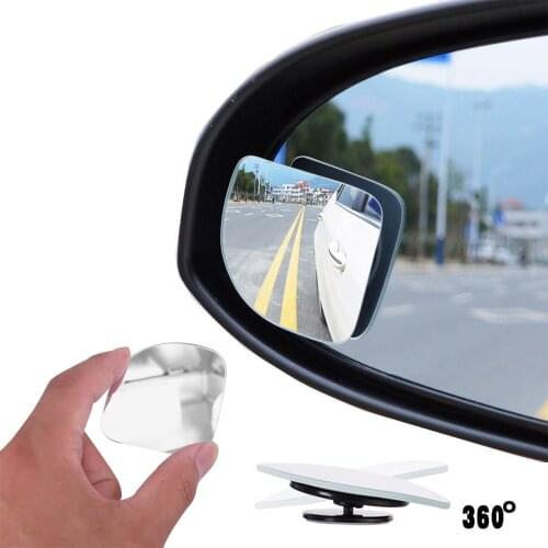 Weatherproof Rear View Mirror Blind Spot Mirrors Universal Blind Spot Rear View Mirror Silver Fan-Shaped 1 Pair/2pcs