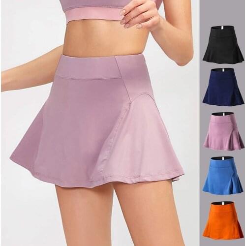 Women Sports Tennis Skirt Ladies Female Yoga Fitness Golf Badminton Quick Dry Anti Exposure Mini Skorts With Inner Short 92406