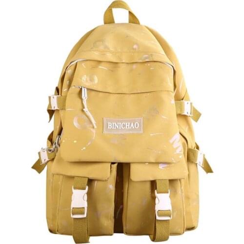 Tegaote Women Canvas Backpack Candy Color Waterproof School Bags for Teenagers Girls Patchwork Backpack Female Rucksack Mochila