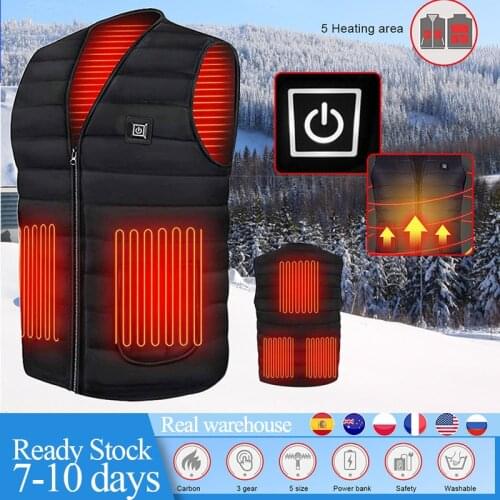 Electric Heated Jacket USB Heated Vest Mens Warm Jacket Womens Warm Vest Chaleco Termico Hombre Winter Heating Vest 열선조끼