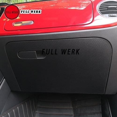 1 Set Leather Car Copilot Storage Box Cover Wrap for Beetle 12-18 Glove Box Decoration Sticker Anti Kick Pad Protector Interior