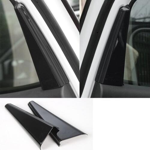 2Pcs/Set ABS Interior Auto Rear Door Inner Column Pillar Triangle Sequins Stickers Cover Car Styling Fit For Jeep Compass 2017