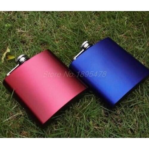 200pcs 6oz stainless steel multicolor polishing hip flasks fast shipping for DHL Fedex TNT