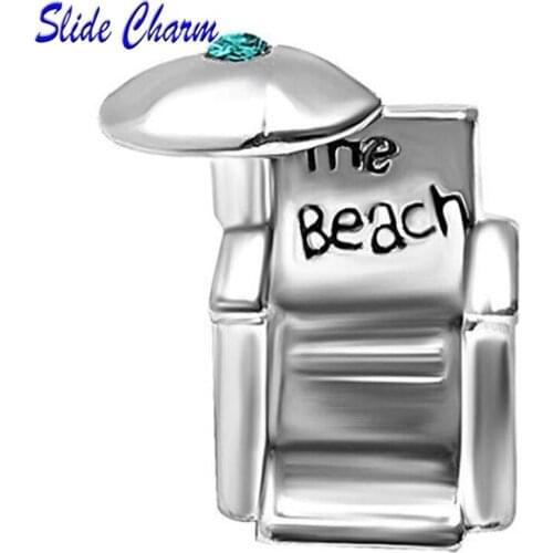 2018 Silver Plated Bead Color crystal chair Charm Beads Fit Pandora Women Diy Bracelets Bangles Jewelry