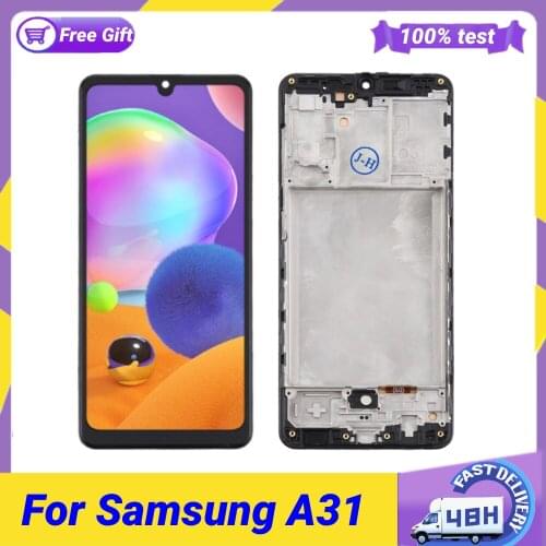 6.4" For Samsung Galaxy A31 A315 Lcd Display Cell Phone Touch Screen Digitizer Assembly Parts For Samsung A31 A315 With Frame