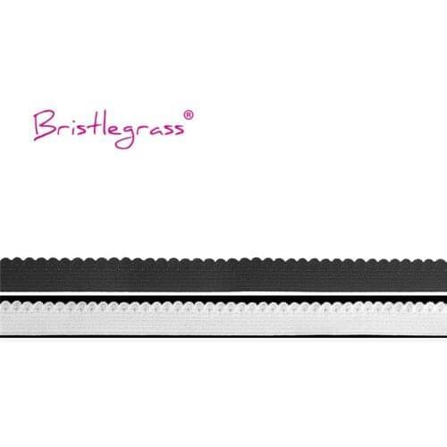 BRISTLEGRASS 100 Yard by Roll 3/8" 10mm Picot Loop Decorative Lace Trim Elastics Spandex Band Tape Underwear Lingerie DIY Sewing