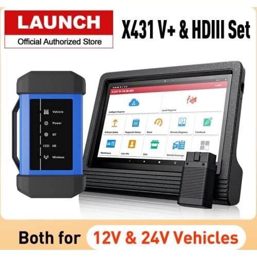 LAUNCH X431 V+ & HDIII Diagnostic Tool HD III Module for car and Heavy Duty Truck / 12v and 24v /Gasoline and Diesel