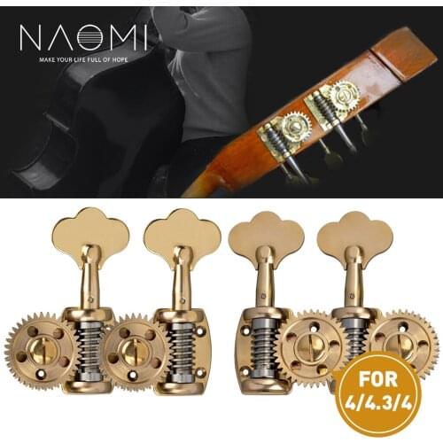 NAOMI Professional Deluxe German Style 3/4 4/4 Double Bass Tuners Single Machine Head Brass & Steel Bass Head