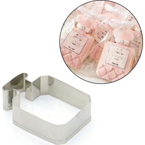 Perfume Bottle Cookie Cutter Stainless Steel Biscuit Cut Mold Baking Fruit Cut Cake Mold Embossing Printing Die