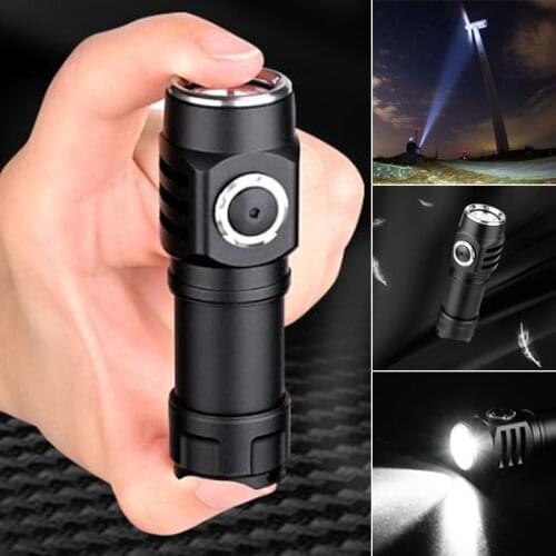 Фонарь Mini Rechargeable Flashlight with 3 Light Modes Aluminum Alloy Case IP57 Waterproof Flashlight for Camping Night Cycling