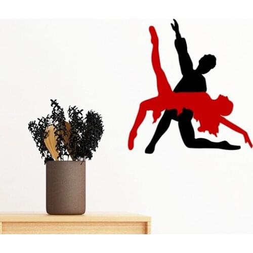 Art Duet Dance Social Dancing Removable Wall Sticker Art Decals Mural DIY Wallpaper for Room Decal