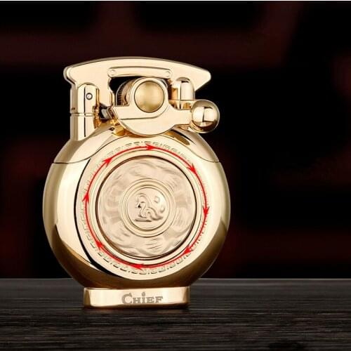 Exquisite Kerosene Lighter Rocker Six-character Mantra Pure Copper Windproof Decompression Artifact Gift Retro Torch Lighter
