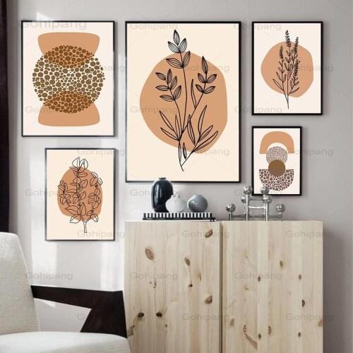 Canvas Painting Abstract Line Drawing Flower Art Prints Modern Wall Art Poster Nordic Minimalist Style Poster Living Room Decor