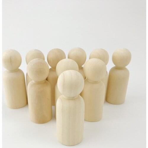 100Pc Boy Peg Dolls 1.35" Unfinished DIY Turnings-Ready for Paint or Stain-Waldorf Toys KidS Printe Party Favor Christmas Gifts