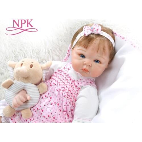 55CM 0-3Month real baby bebe realitic reborn baby doll lifelike soft silicone baby girl doll weighted body rooted hair