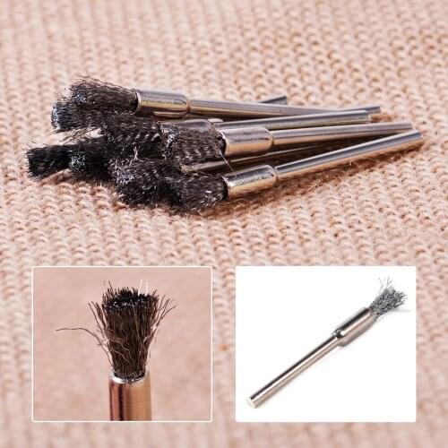 LETAOSK New 10pcs 3mm Steel Pencil Wire Shank Brushes Rotary Tool for Polish Cleaning