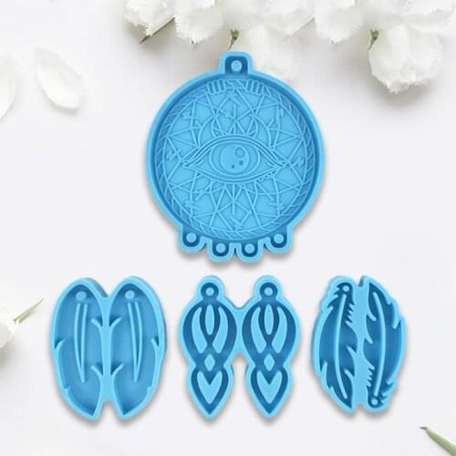 Dream Catcher Resin Mold Dream Catcher Resin Keychain Mold Resin Cast Mold is Easy to Disassemble Diy Jewelry Pendant