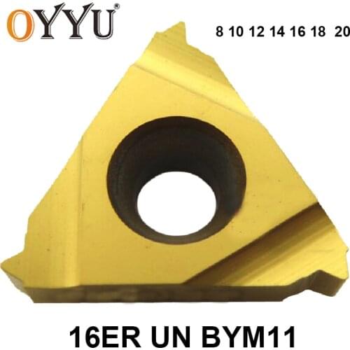 OYYU 16ER 8UN 10UN 12UN 14UN 16UN 18UN BYM11 8 10 12 14 16 18 20 UN 10pcs Thread Carbide Inserts Turning Tool for Steel & Copper