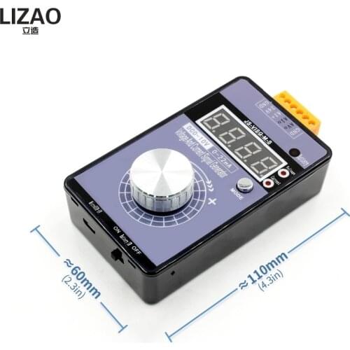 Portable 0-5V 0-10V 4-20mA Generator with LED Display High Precision Adjustable DC Current Voltage Signal Generator No Battery