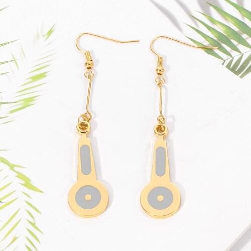 Anime Series Drop earrings JOJOS Bizarre Adventure Gold Color Gray Dangle earrings for women accessories Gift jewelry