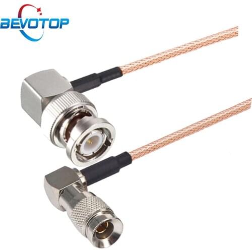 BNC Male Right Angle to Mini BNC DIN 1.0/2.3 CC4 Male Plug RG179 Pigtail 75 Ohm HD SDI Cable for Blackmagic HyperDeck Shuttle
