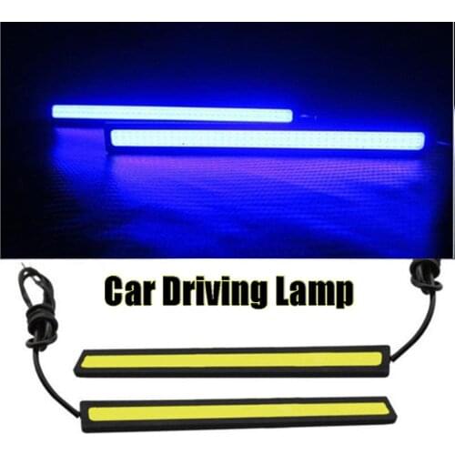 Blue Car Truck COB LED Lights DRL Fog Driving Lamp Light Day Waterproof DC 12V 17CM Blue / White Color