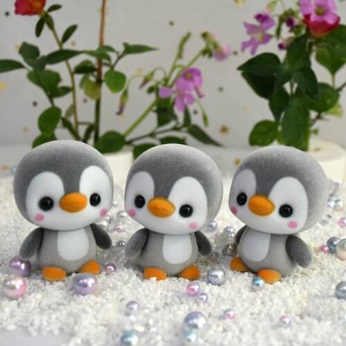 5.5CM Super Cute Flocking Penguin Doll Kawaii Mini Action Figure Decoration Toys For Children Girls Exquisite Toy Christmas Gift