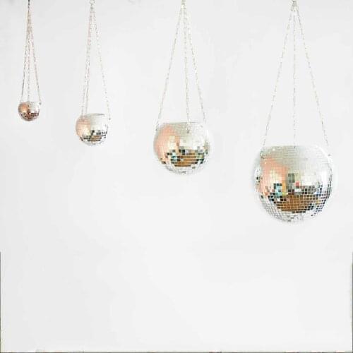 Disco Ball Planter Globe Shape Hanging Vase Flower Planter Pots Rope Hanging Wall Homw Decor vase Container room decoration