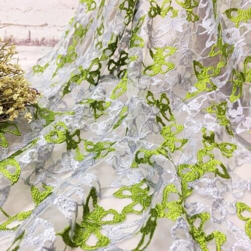 High Quality Butterfly Embroidery Lace Fabric 2017 Nigerian Tulle French Lace Fabric Women African Mesh Lace Material For Cloth