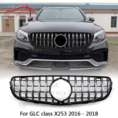 W253 GT grille Front Hood GT R GTR Bumper Grill Mesh for Mercedes GLC class X253 C253 5-door Coupe SUV 2016 - 2018 GLC250 GLC300