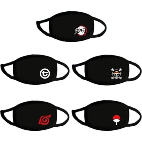 Japanese Hot Anime Cosplay Fashion Masks Dust-Proof Facemasks Cotton Half Face Keep Warm Windproof Breathable Masks