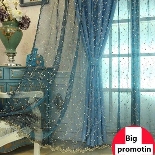 Custom Made Princess Style Curtains for Girls Bedroom Lace Sheer Embroidery Tulle Curtain Living Room Window Curtains Beauty