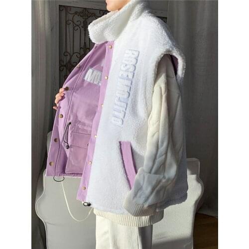 Winter Mens Silk-like Cotton Padded Warm Vest Cashmere Lining Stand Collar Casual Loose Outwear N16