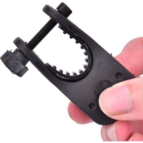 1PC Universal Bike Flashlight Holder Front Light Mount Clip Torch Clamp Fastening Bracket