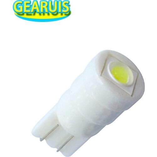 100pcs New heat durable T10 Ceramic 7070 1 SMD 194 W5W Wedge Light Car marker light reading dome Lamp Auto parking bulbs white
