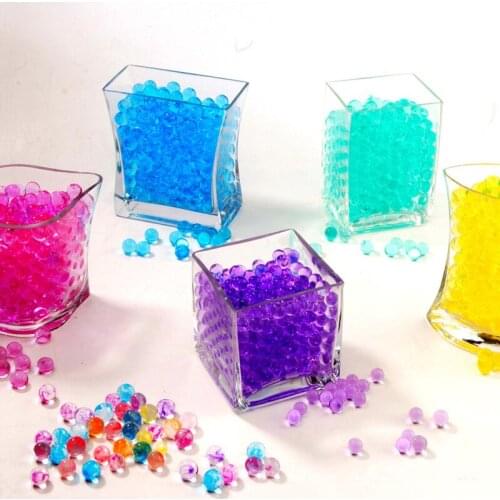 10000 pc /lot Pearl shaped Crystal Soil Water Beads Mud Grow Magic Jelly balls Children Toy Ball Home Decor hydrogel 6Z