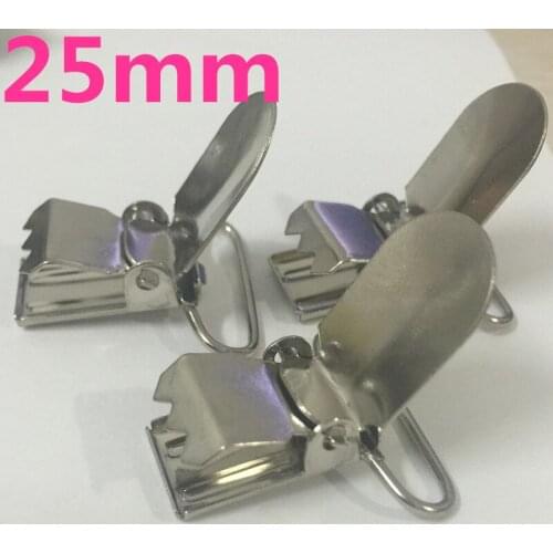 21 Pcs 25mm1 Inch Baby Round Metal Pacifier Clip Suspender Pica Holders Clips