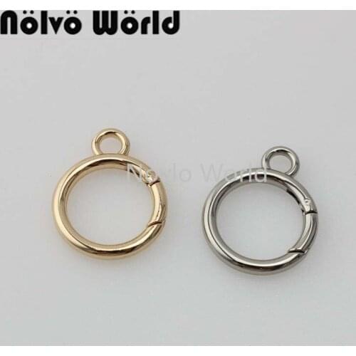 30 pieces,2 colors 18mm 8 shaped Spring Gate Ring,Key Fob hardware Hang Decorations handbag hardware bag accessories
