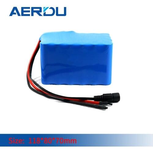 AERDU 12v 3S8P 11v 20Ah 220w 2500mah Rechargeable 18650 Lithium Battery Pack with Bms FOR Motor Scooter Light Electric Bait Boat