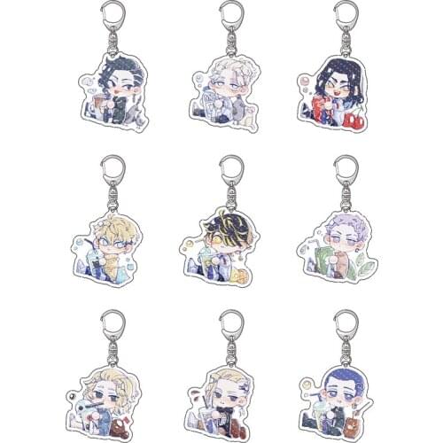 Anime Tokyo Revengers Cosplay Keychain Manjiro Ken Takemichi Hinata Atsushi Chibi Kawaii Bag Pendant Fans Gifts