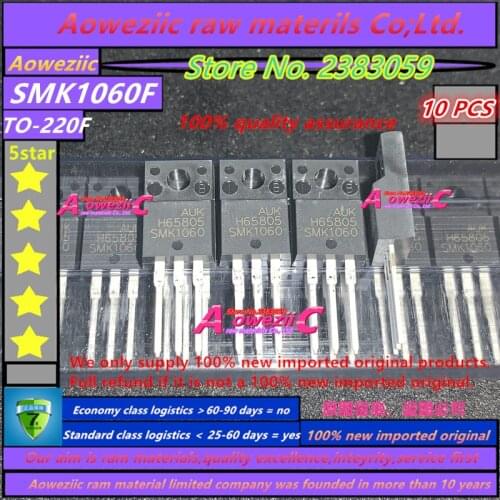 Aoweziic 100% new imported original SMK1060 SMK1060F TO-220F FET N channel 10A 600V