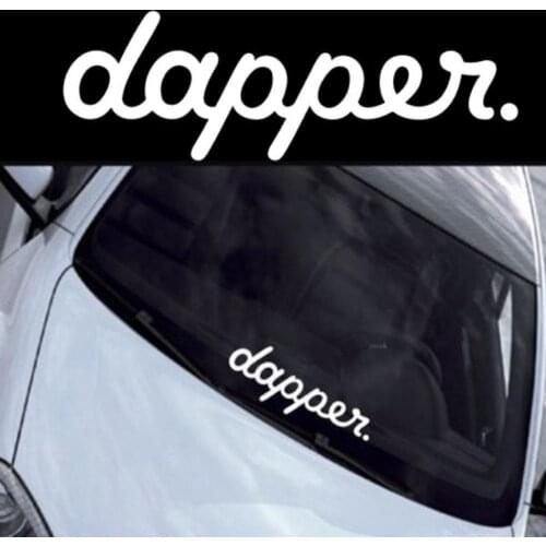 Car Styling Letter Dapper Sticker Front Rear Windshield Window Door Decal Decor Car Accessories
