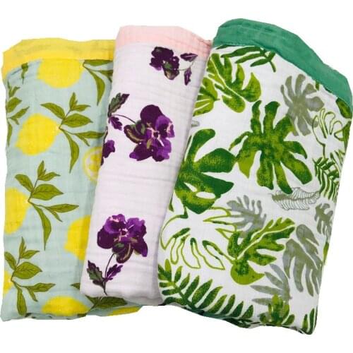 Four layers 100% Cotton Muslin Baby Blanket Newborn Blankets Soft Swaddle Wrap For Newborn Quality Better Bath Towel HGHG