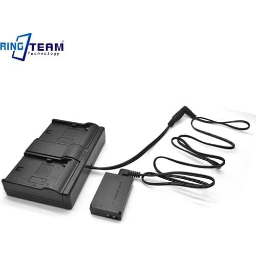 NP-F970 NP F750 F550 Dual Channel Battery Power Adapter + LP-E12 DR-E12 DC Coupler for Canon Cameras EOS M M2 M10 M50 M100
