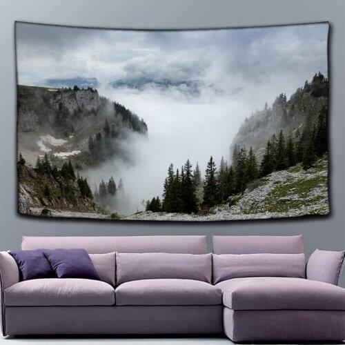 Tapestry Mountain Series Beach Towel Decoration Family Living Room Bedroom Tapestry Background Wall Tapestry