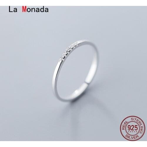La Monada Size5-8 Finger Women Ring 925 Sterling Silver Minimalist Rings For Women 925 Silver Fine In Jewerly Rings Woman Glossy
