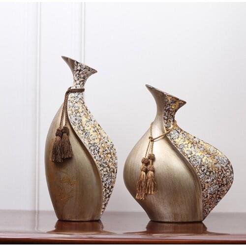 CREATIVE EUROPEAN STYLE CERAMIC VASE HOME DECORATIONS RETRO SMALL MOUTH CRAFTS FLOWER ARRANGEMENT WEDDING DECORATION