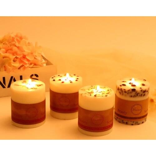 Creative Gifts Aromatherapy Coffee Bean Candle Romantic Confession Hotel Bar Home Decoration Various Petal Candles